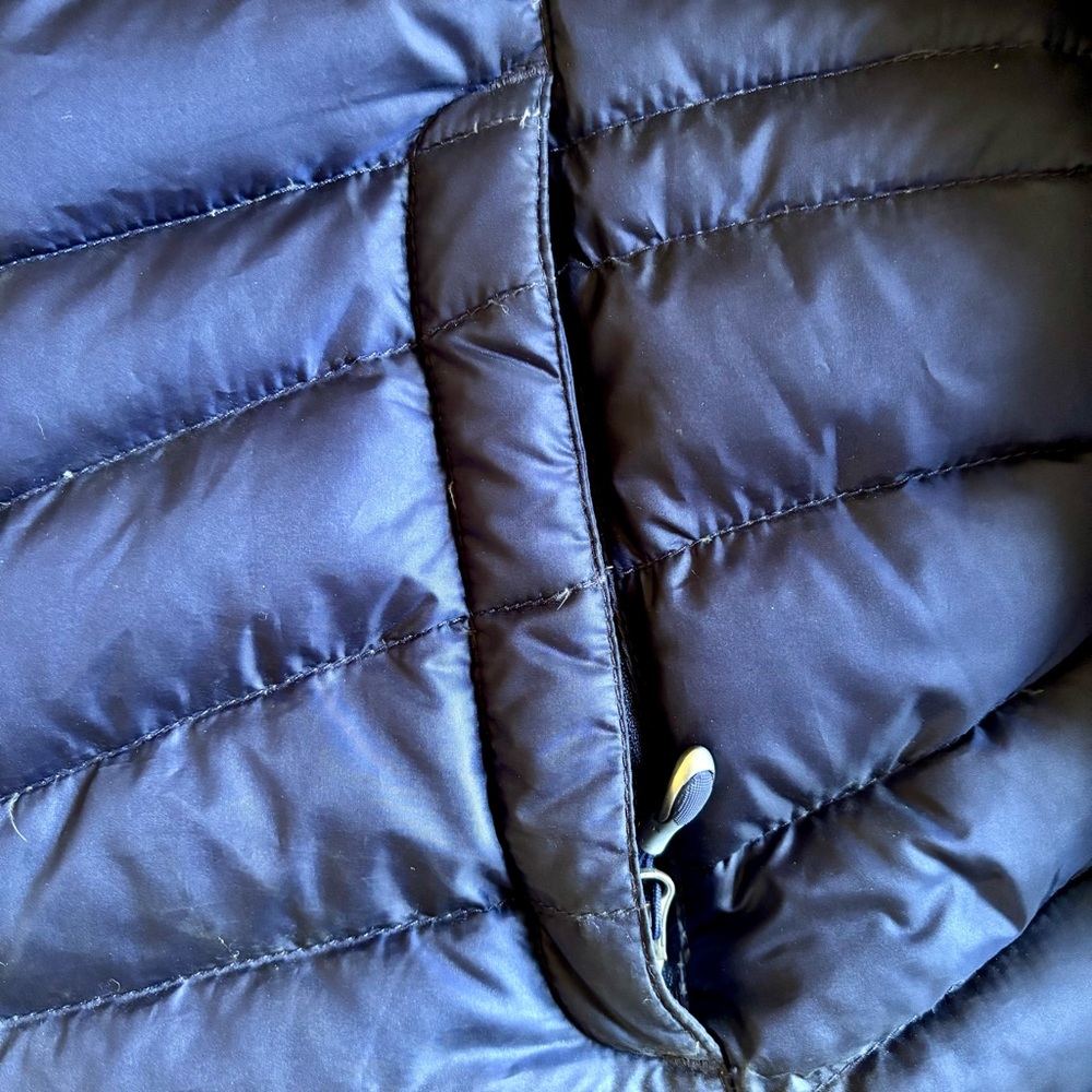 L.L.Bean Goose Down Hooded Puffer Jacket Navy Blue Women’s M - Picture 5 of 7